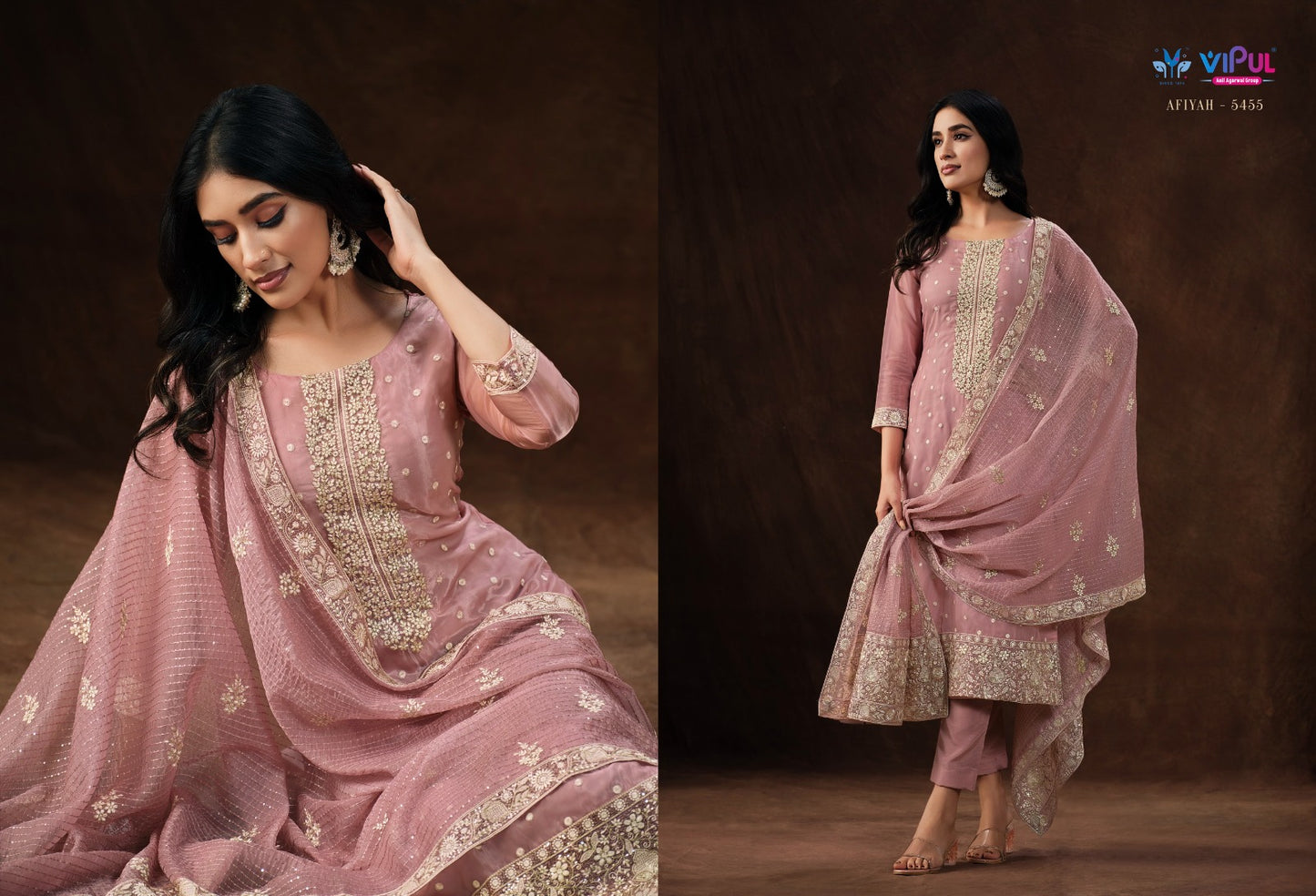 5455 Afiyah Vipul Unstitched Suits