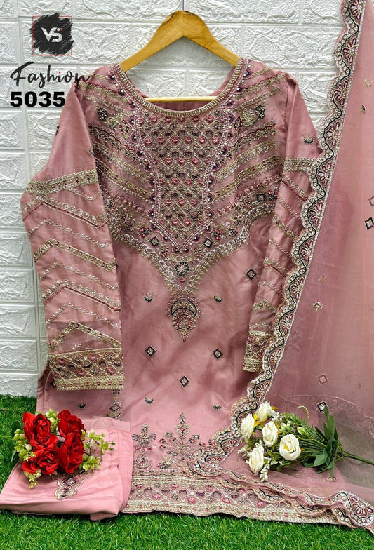 5035 Peach Vs Fashion Pakistani Readymade Suits