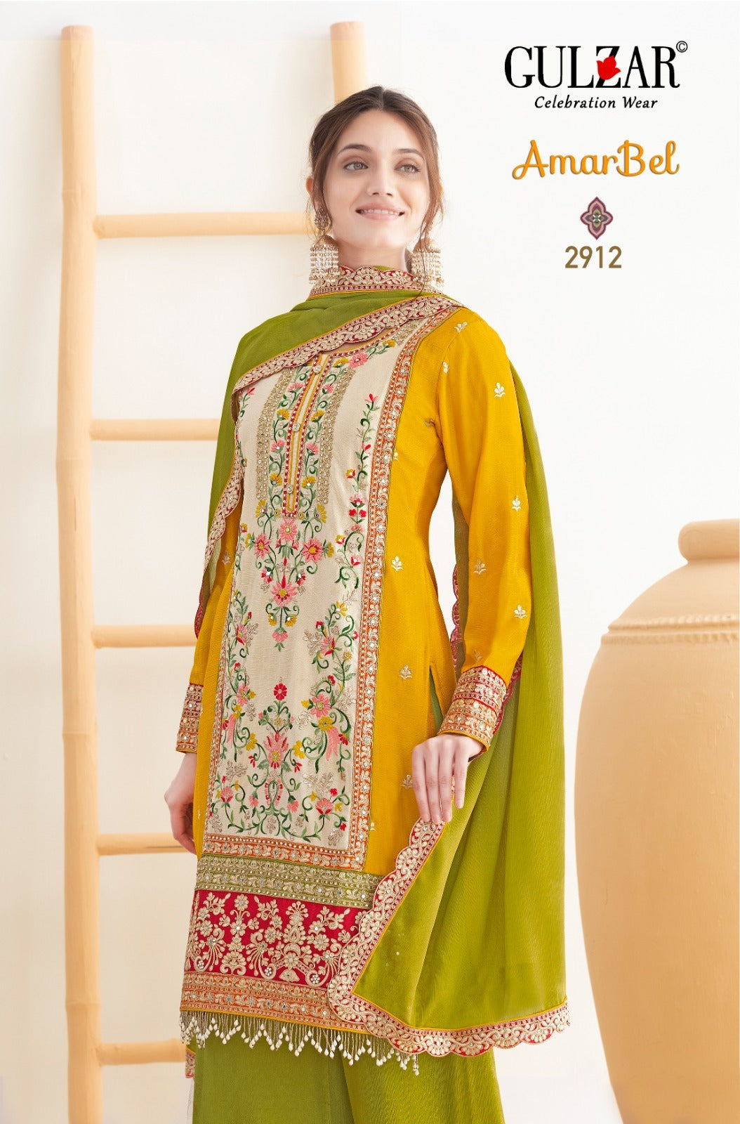 2912 Amarbel Gulzar Premium Chinon Readymade Suits