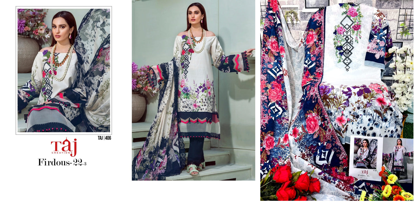 406 Taj Creations Pakistani Salwar Suits