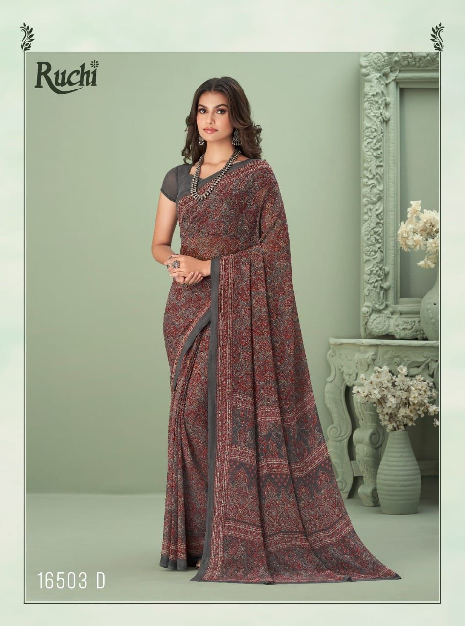 16503-D Raga Georgette Vol 1 Ruchi Sarees