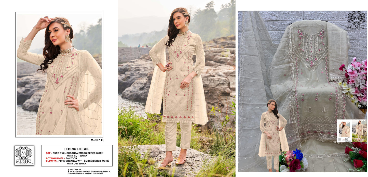 307B Mushq Pakistani Salwar Suits
