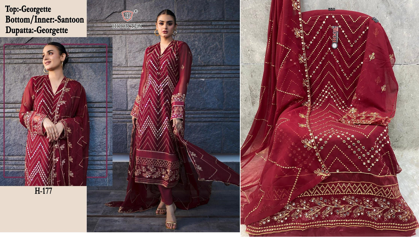 177 Hoor Tex Pakistani Salwar Suits