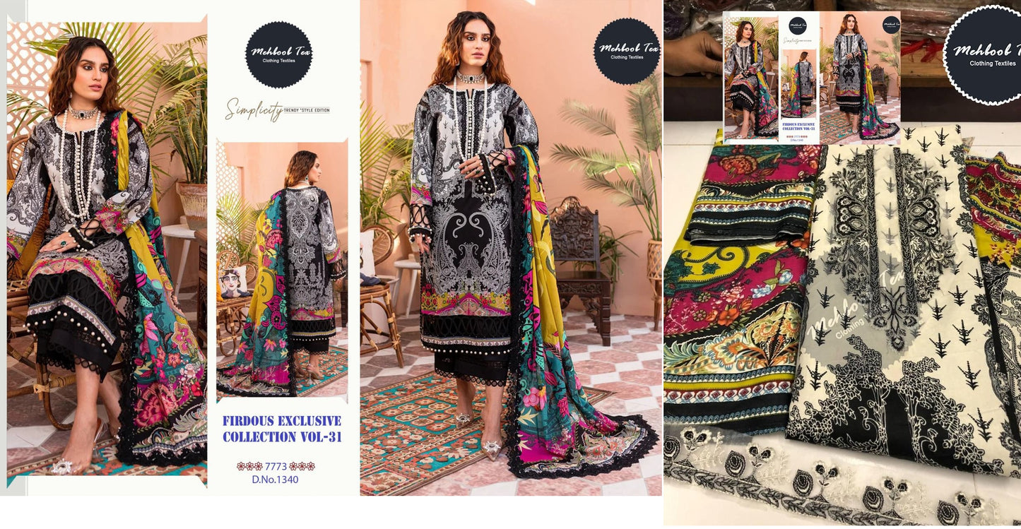 1340 Mehboob Tex Pakistani Salwar Suits