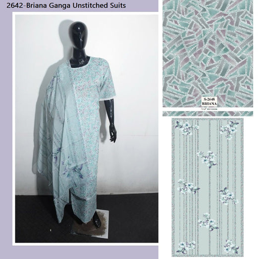 2642-Briana Ganga Unstitched Suits