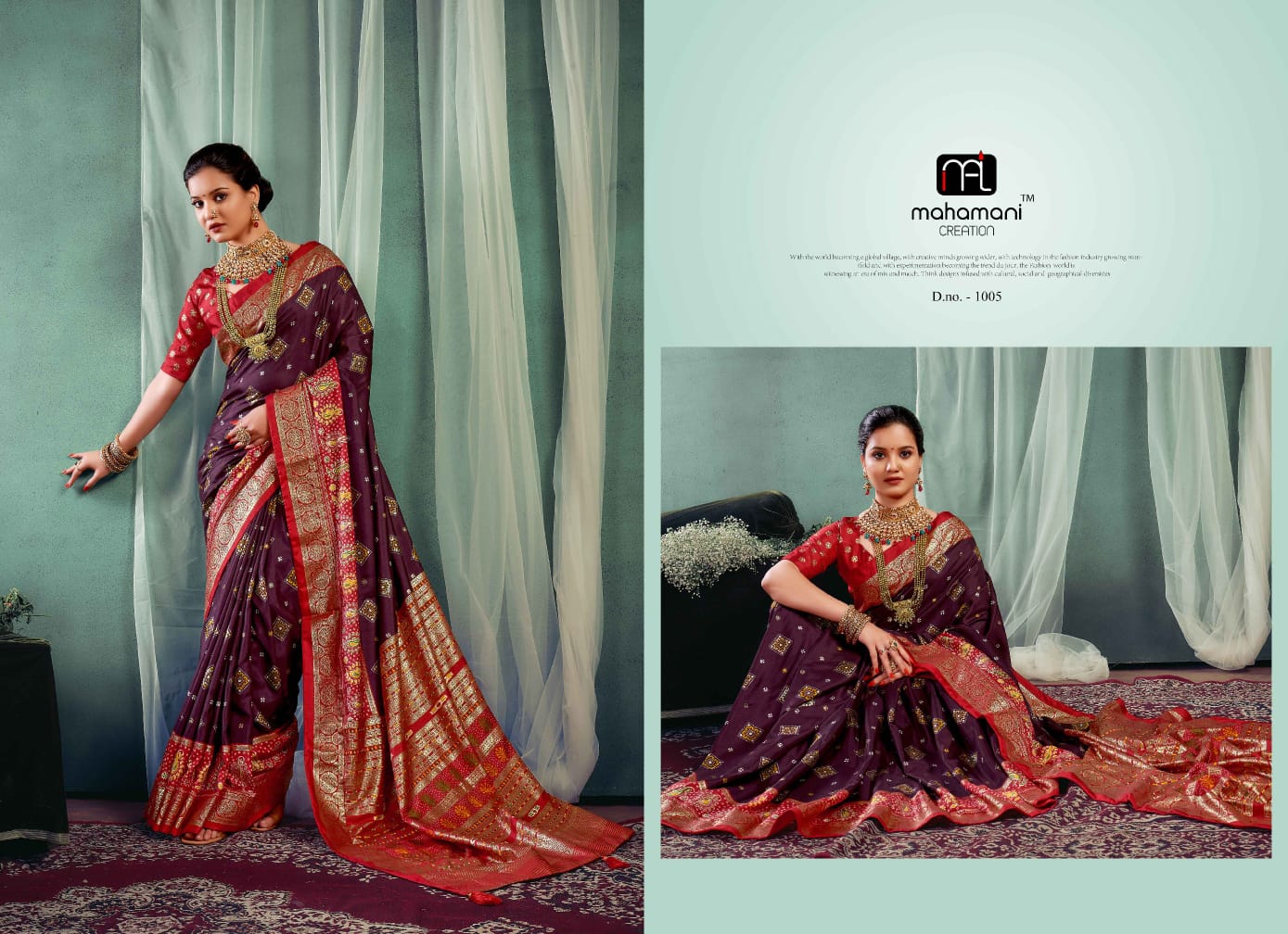 1005 Rajeshwari Mahamani Creation Sarees
