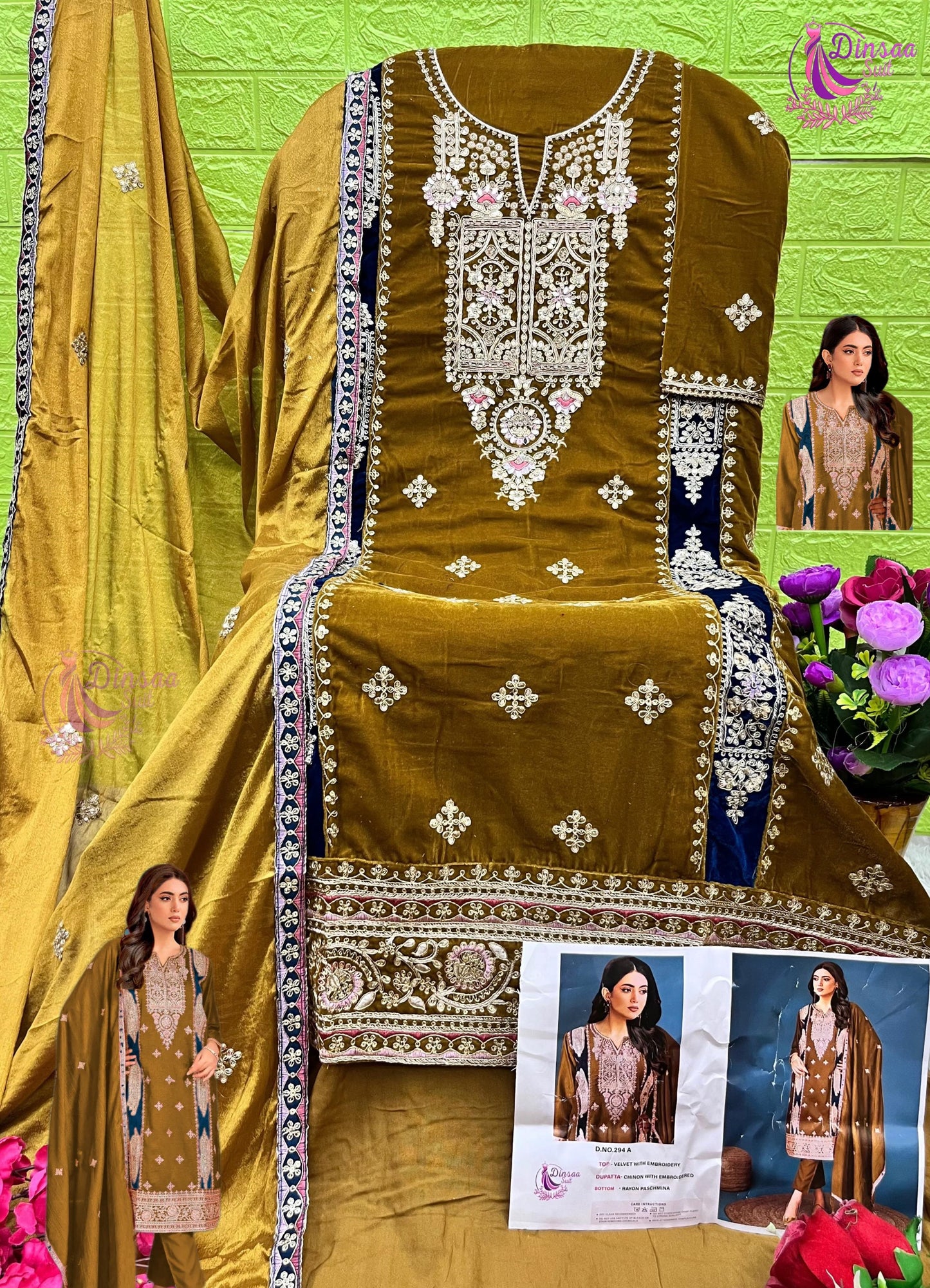 294A Dinsaa Suit Pakistani Salwar Suits