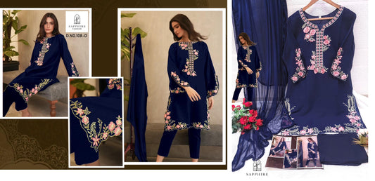 108 Blue Sapphire Pakistani Readymade Suits