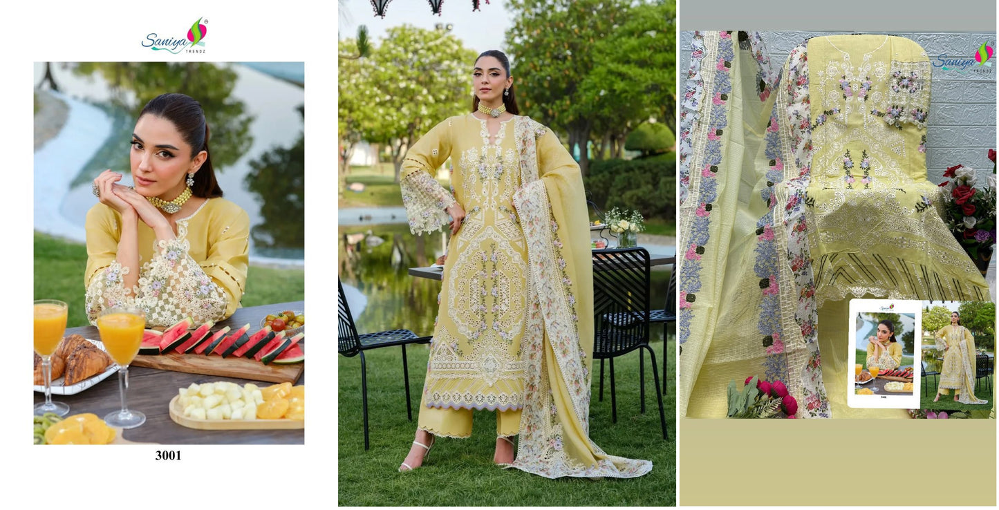 3001 Saniya Trendz Cotton Pakistani Salwar Suits