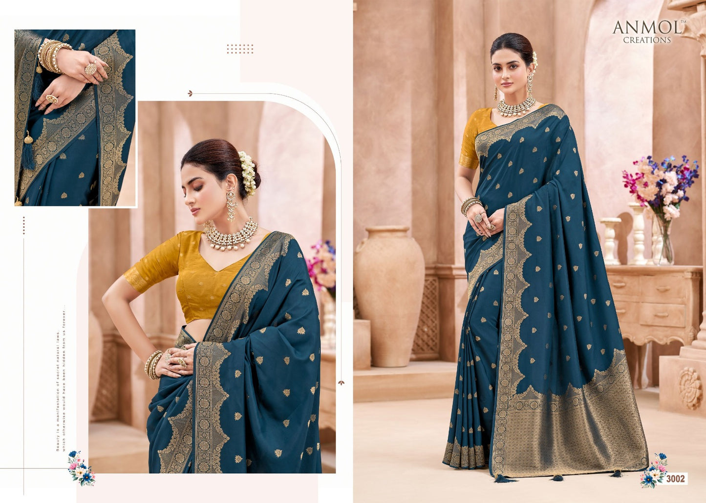 3002 Nyra Vol 1 Anmol Creations Viscose Sarees
