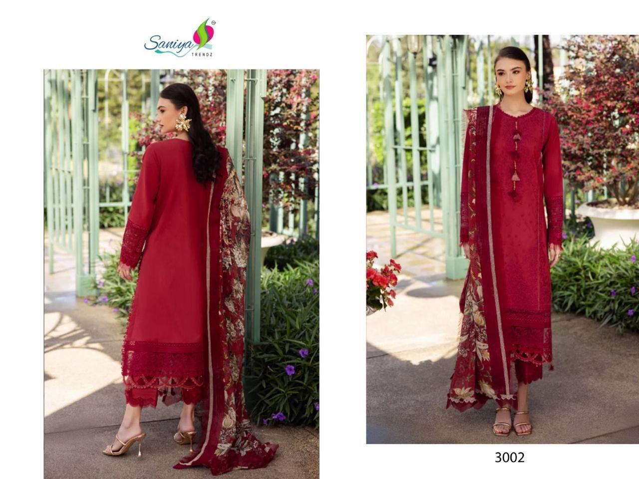 3002 Saniya Trendz Embroidery Pakistani Salwar Suits