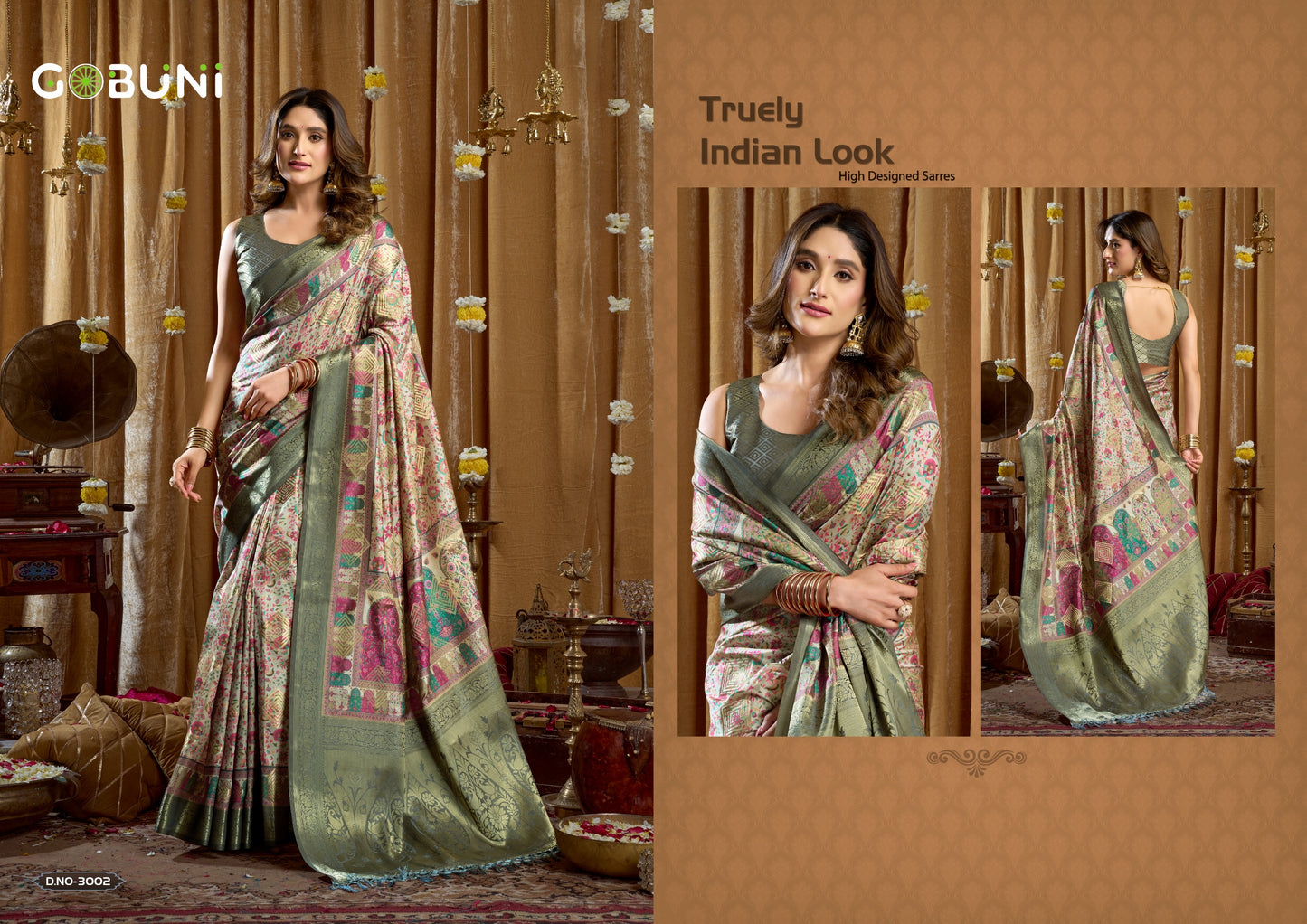 3002 Simran Gobuni Banarasi Sarees