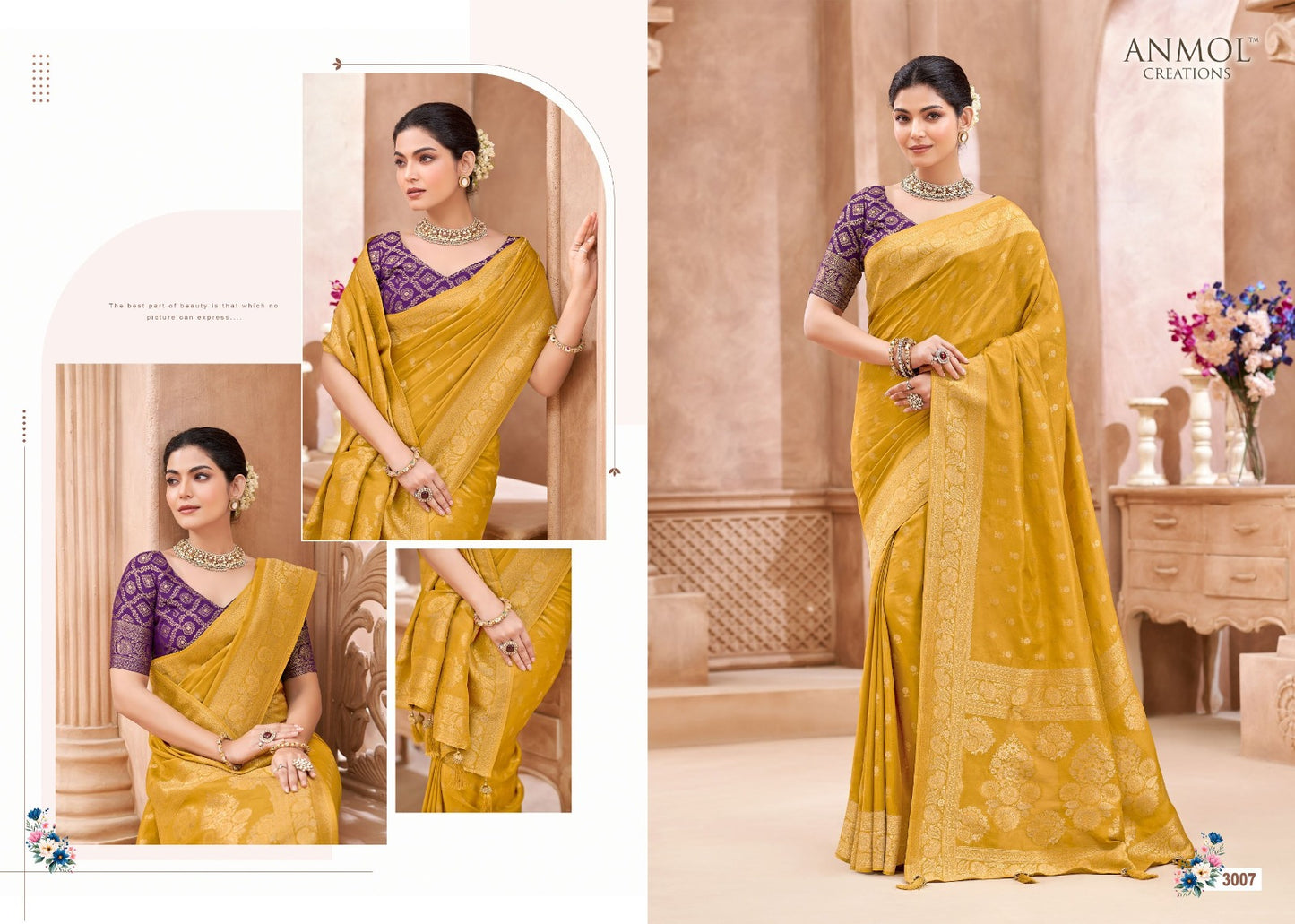 3007 Nyra Vol 1 Anmol Creations Viscose Sarees