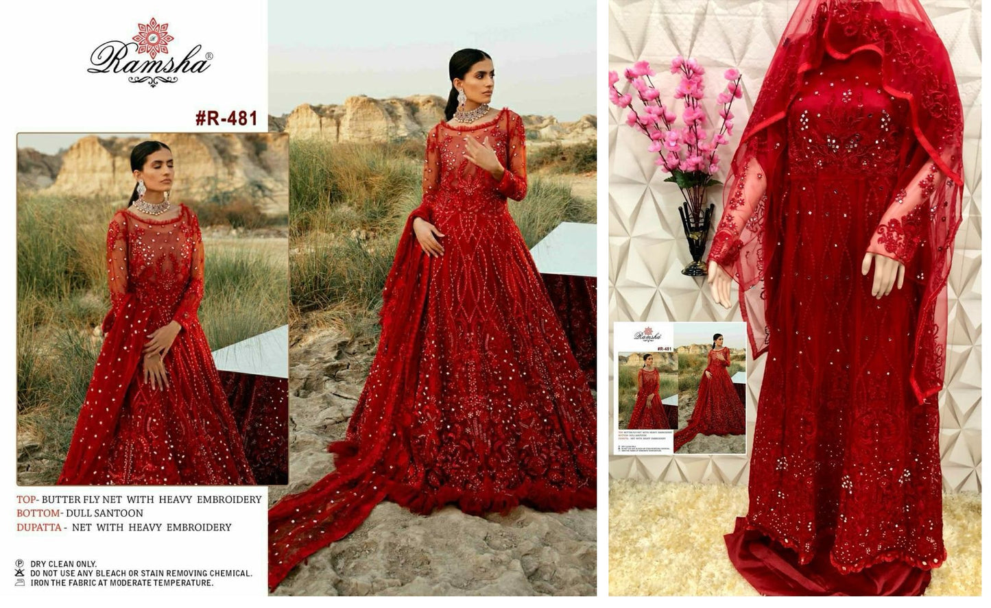 481 Ramsha Pakistani Salwar Suits