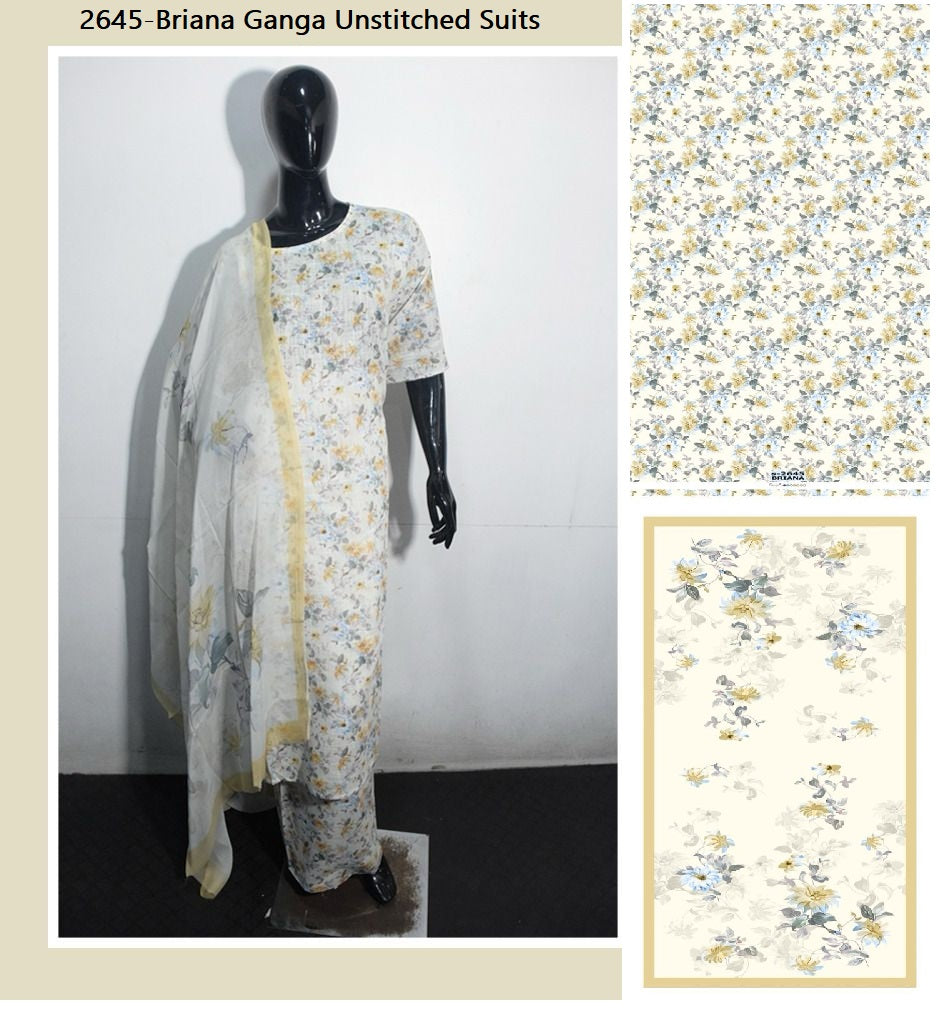 2645-Briana Ganga Unstitched Suits