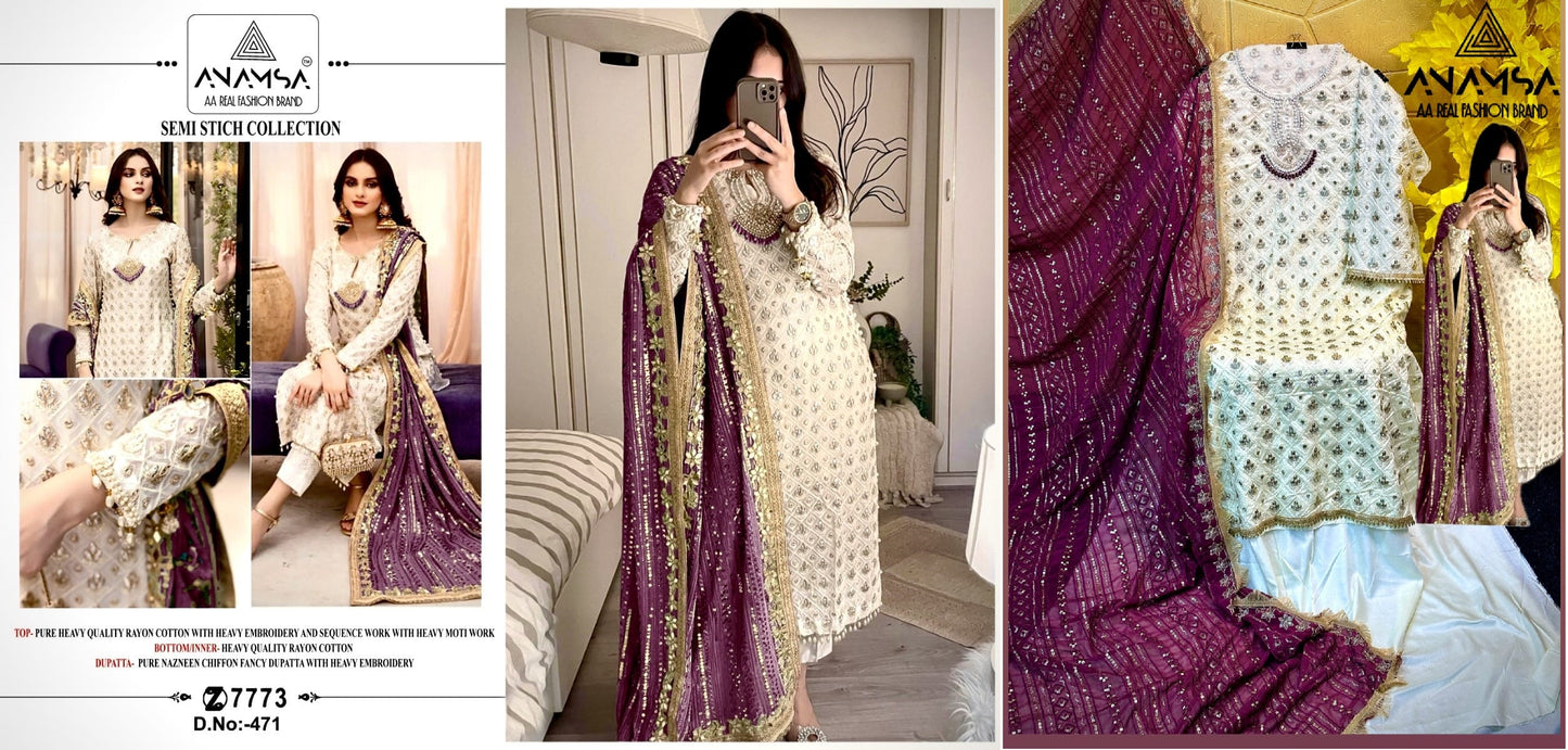 471 Anamsa Pakistani Salwar Suits