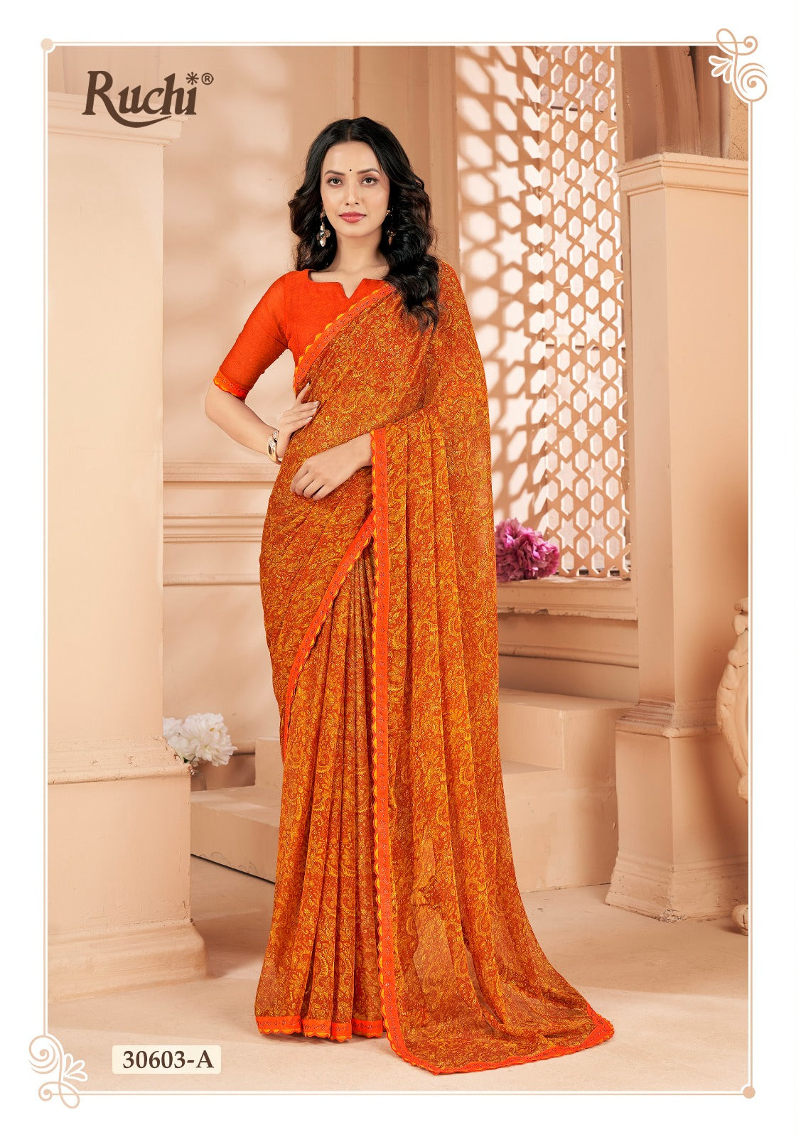 30603A Vanilla Ruchi Sarees