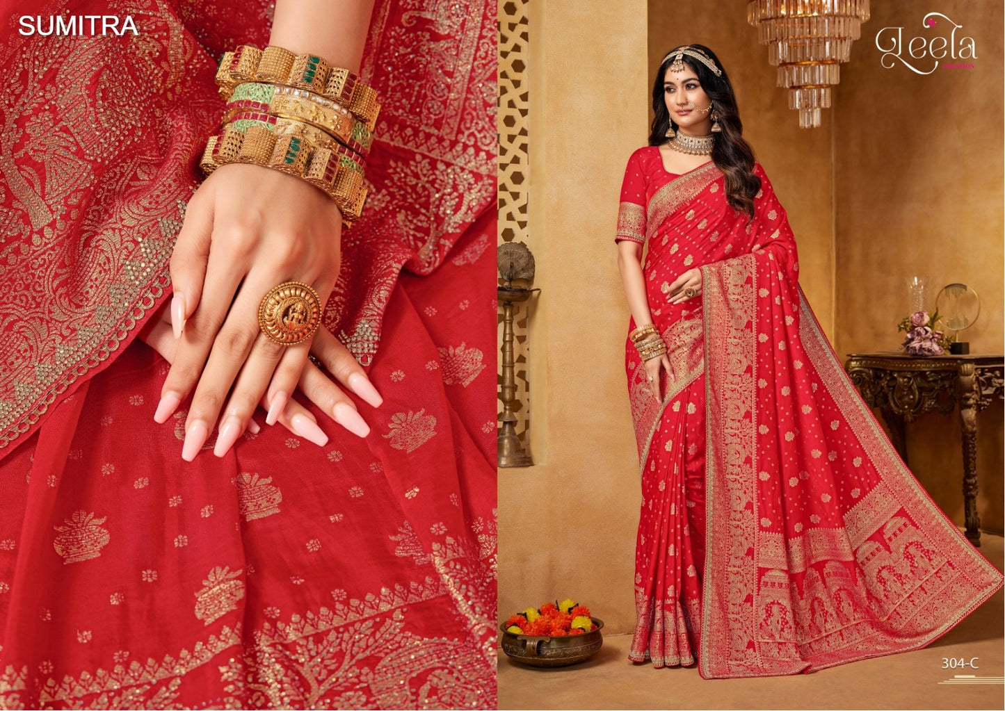 304 Saanjh-C Leela Sumitra Viscose Sarees
