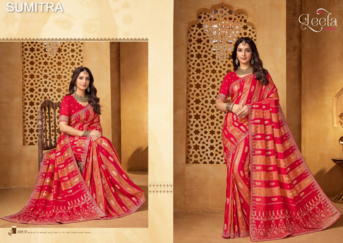 305-D Bhavna Leela Sumitra Viscose Sarees