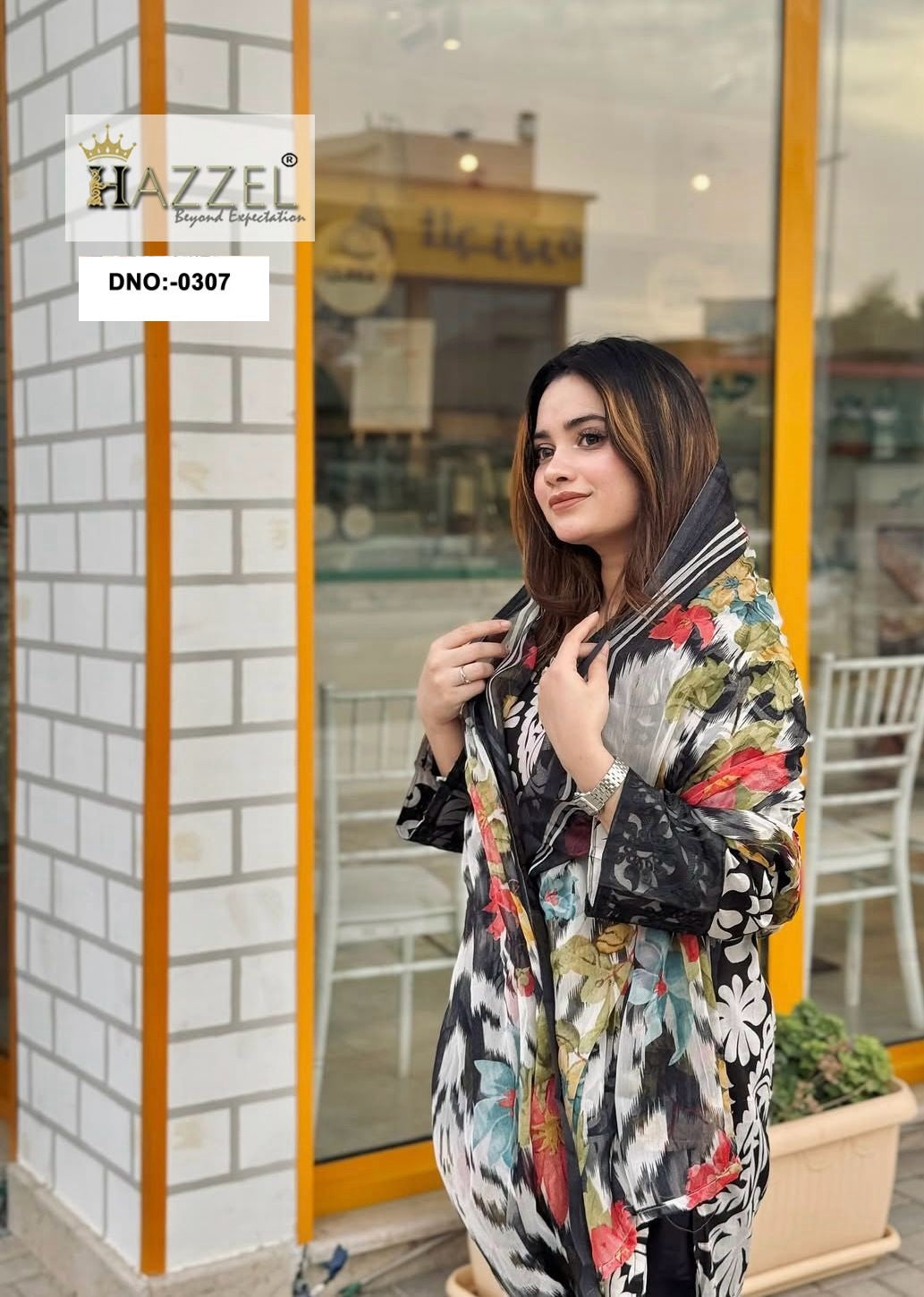 307 Maria B Hazzel Emroidery Pakistani Patch Suits