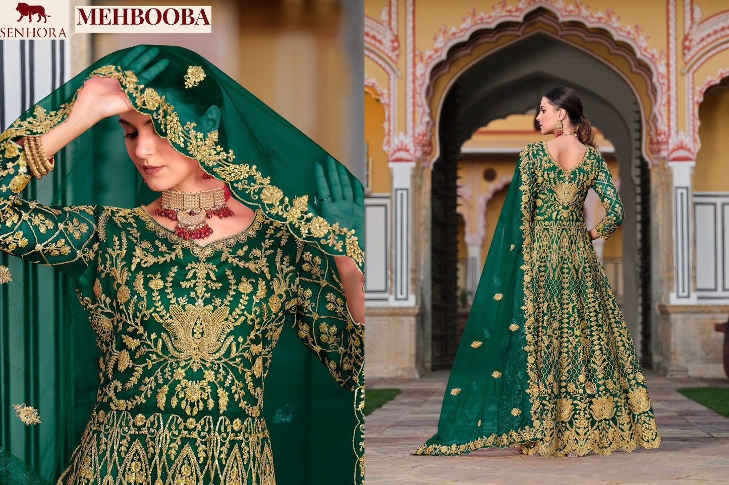 3082-Mehbooba Senhora Butterfly Net Unstitched Suits