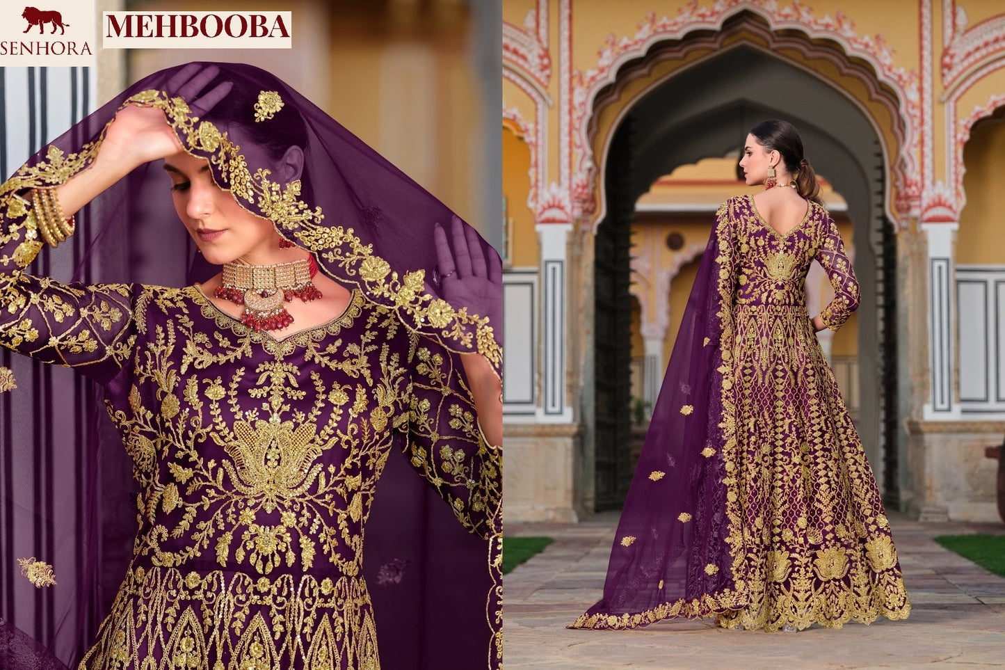 3083-Mehbooba Senhora Butterfly Net Unstitched Suits