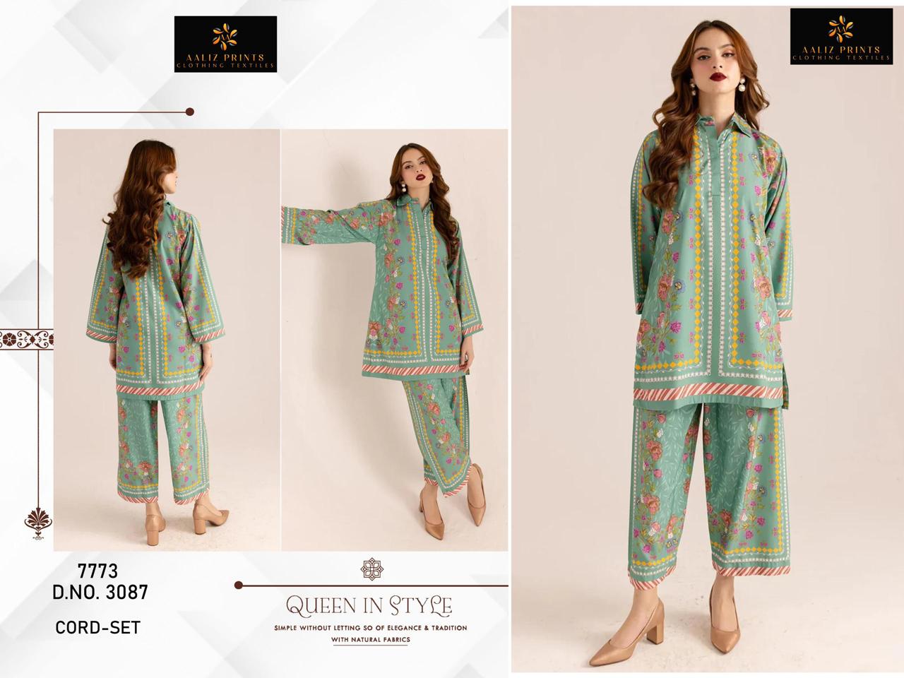 3087 Aaliz Print Lawn Co Ord Set