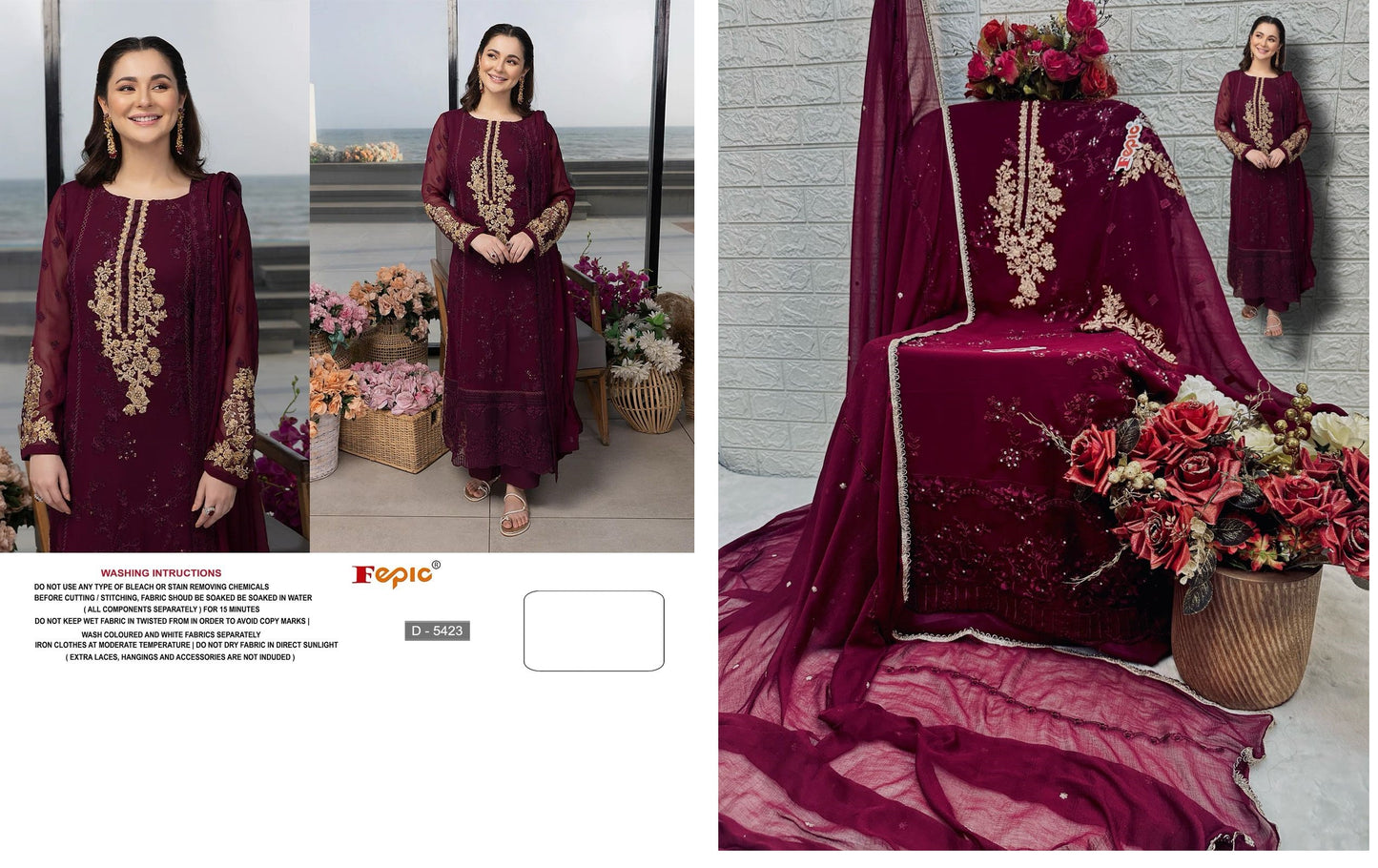 D-5423 Rosemeen Fepic Pakistani Salwar Suits