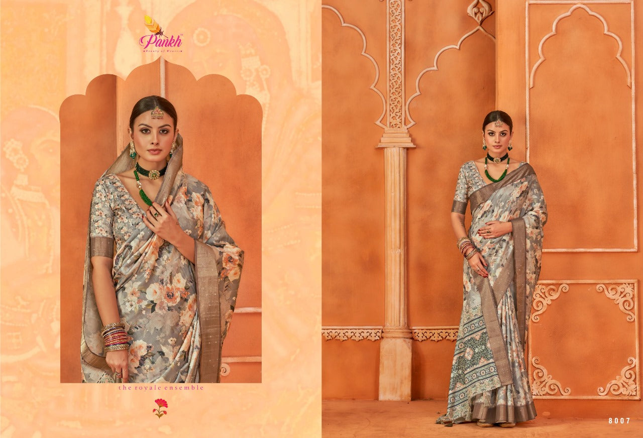 8007 Sakhi Pankh Sarees