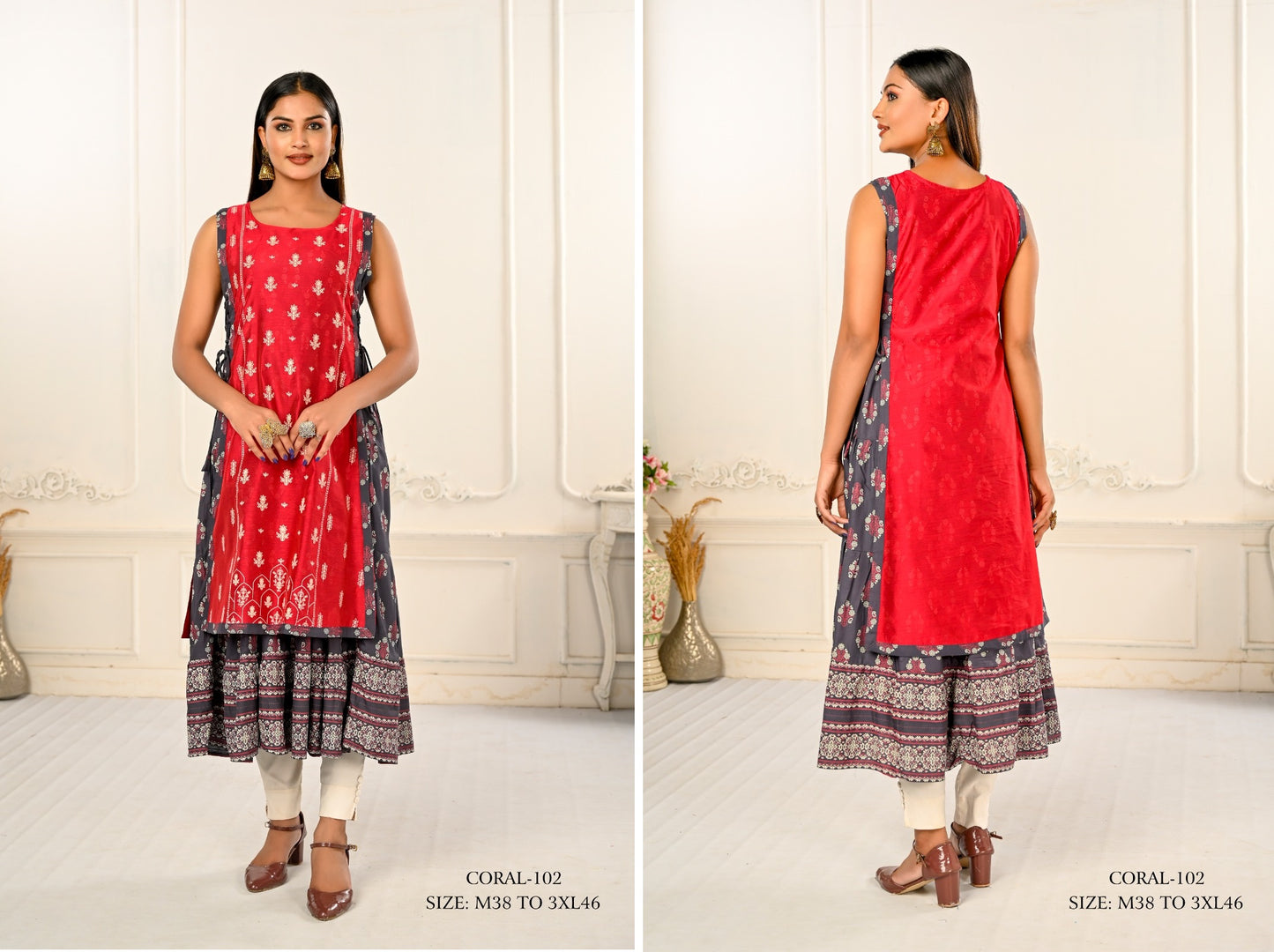 102 Coral Jivora Kurti