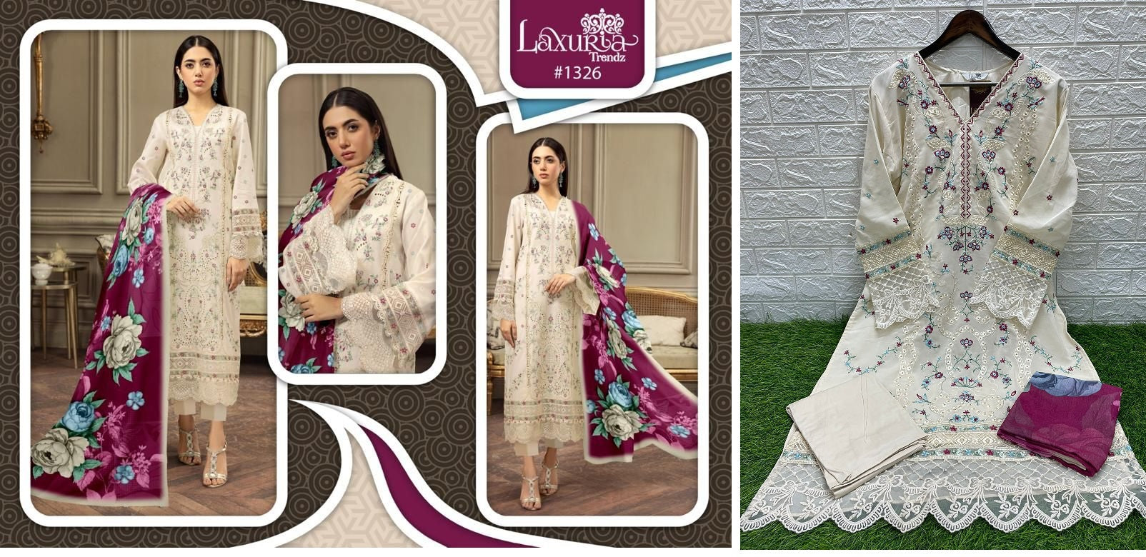 1326 Laxuria Trendz Pakistani Readymade Suits