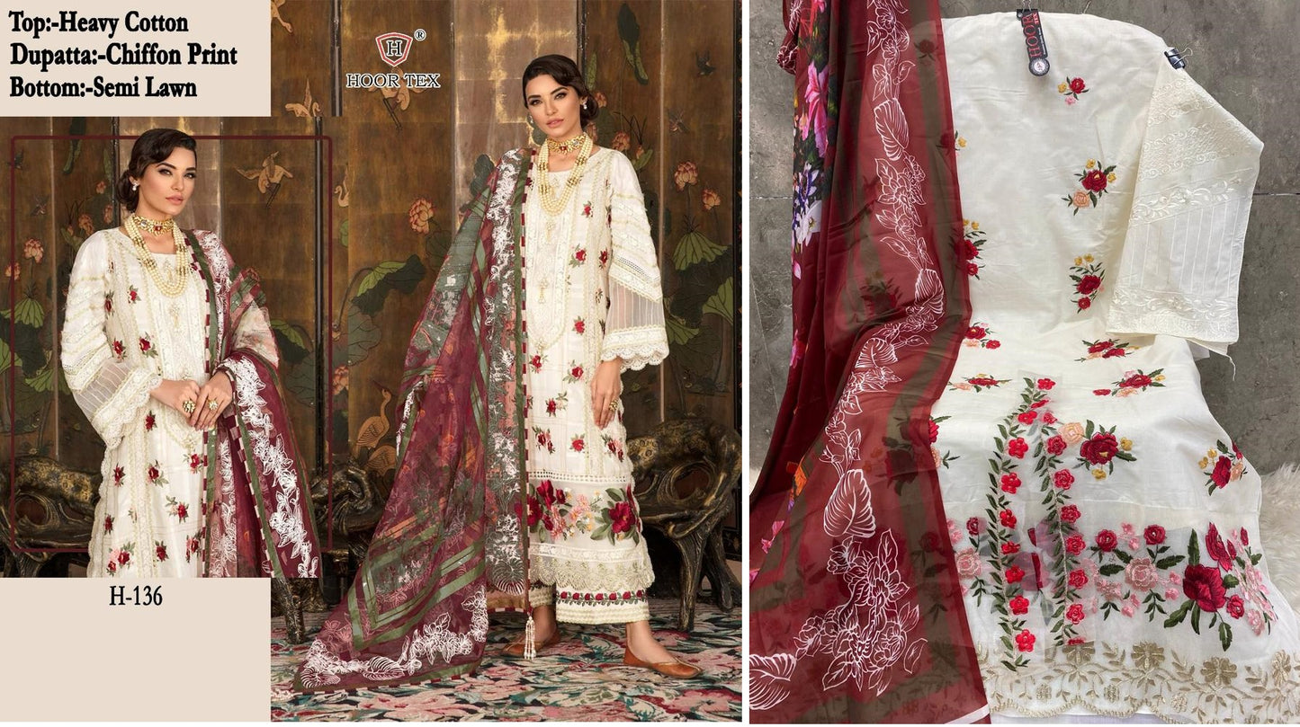 136 Hoor Tex Pakistani Salwar Suits