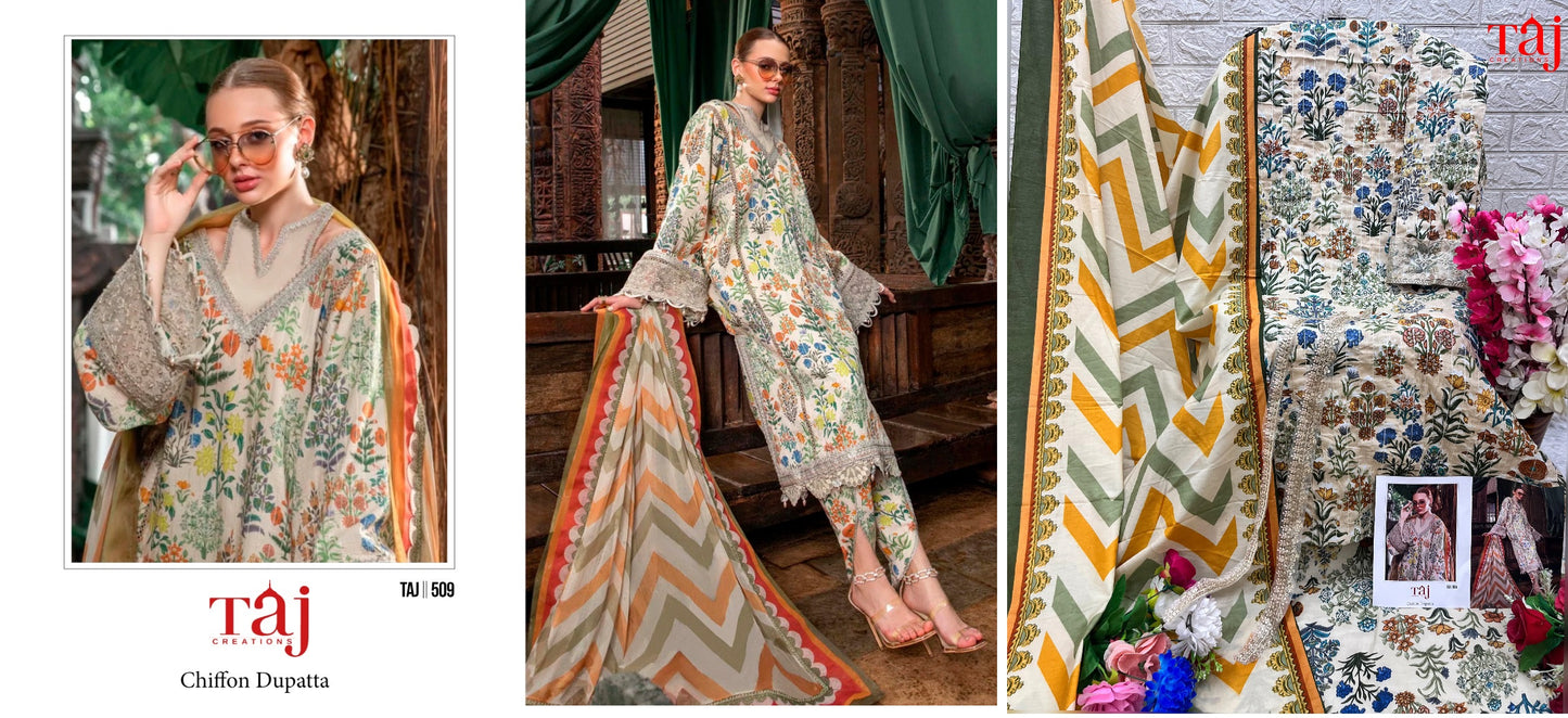 509 Taj Creations Pakistani Salwar Suits