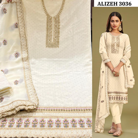 3036 Almora Vol 9 Alizeh Unstitched Suits