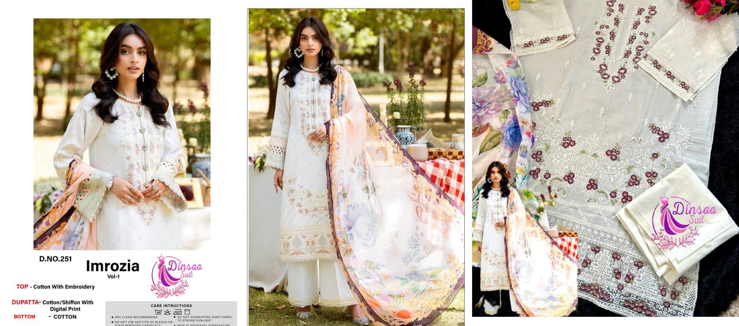 251 Imrozia Vol 1 Dinsaa Suit Pakistani Salwar Suits
