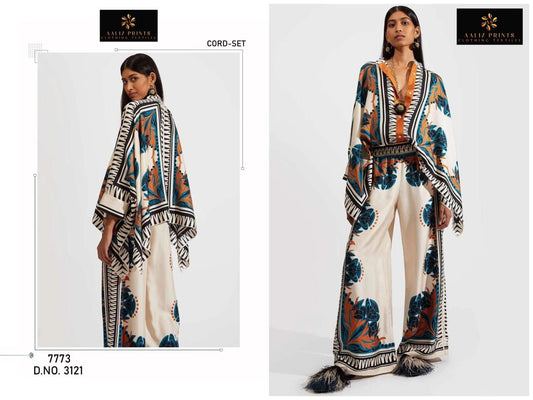 3121 Karachi Aaliz Print Printed Co Ord Set