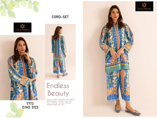 3123 Karachi Aaliz Print Printed Co Ord Set