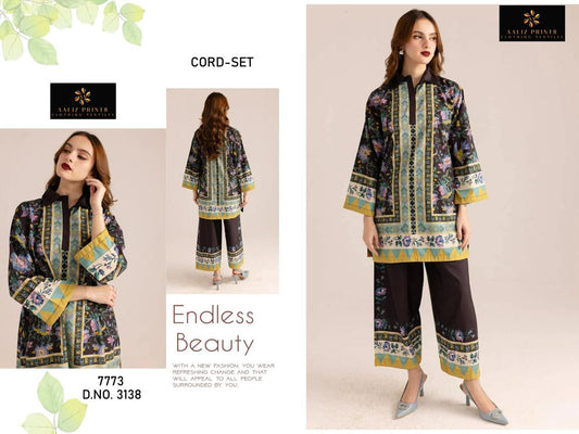 3138 Karachi Aaliz Print Printed Co Ord Set