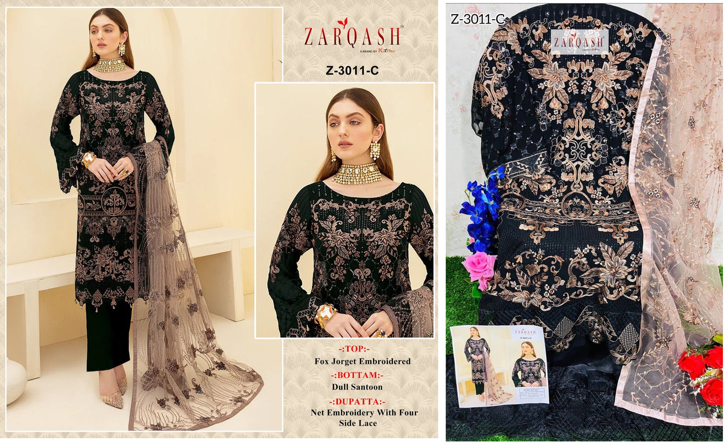 3011-C Zarqash Pakistani Salwar Suits
