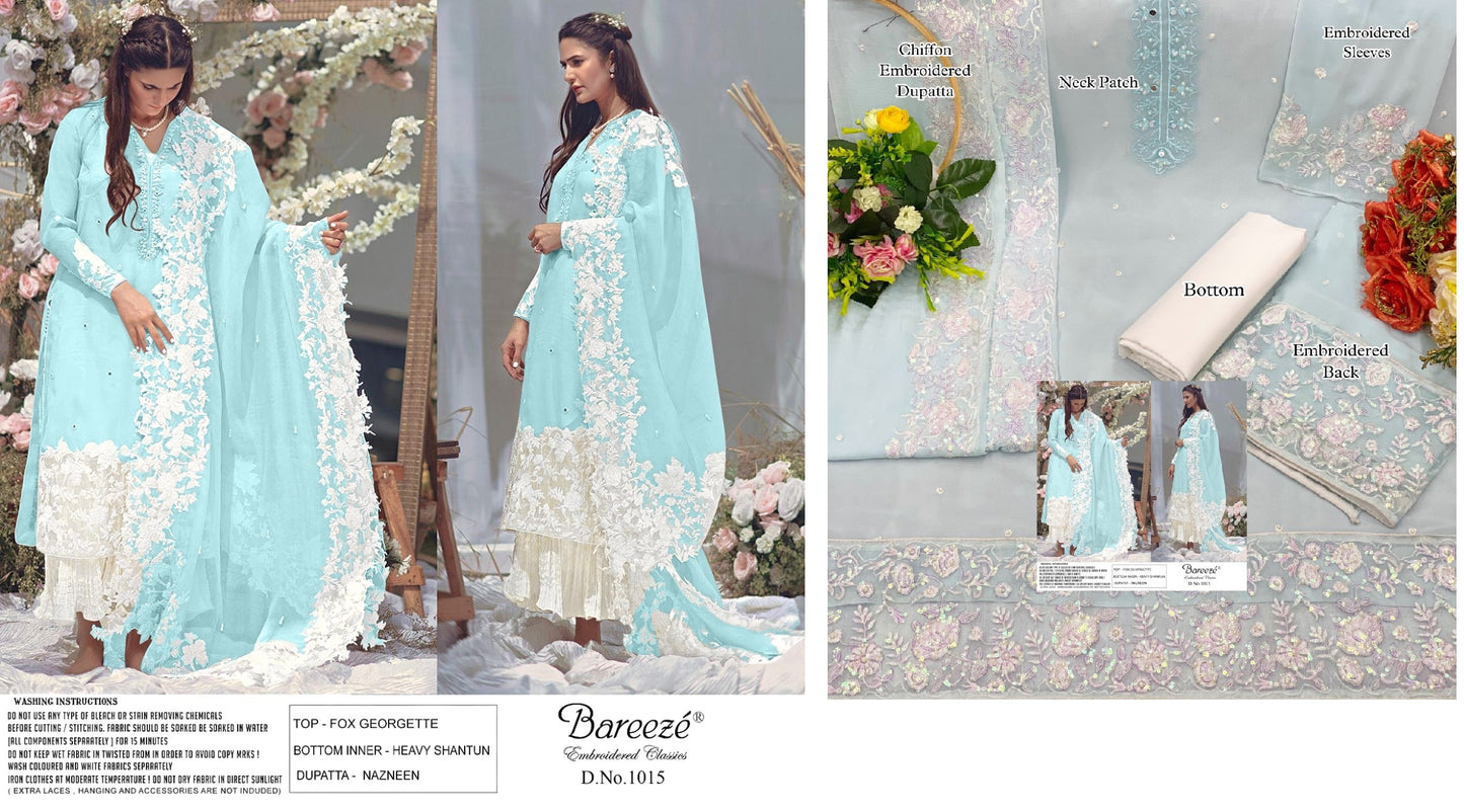 1015 Bareeze Pakistani Salwar Suits