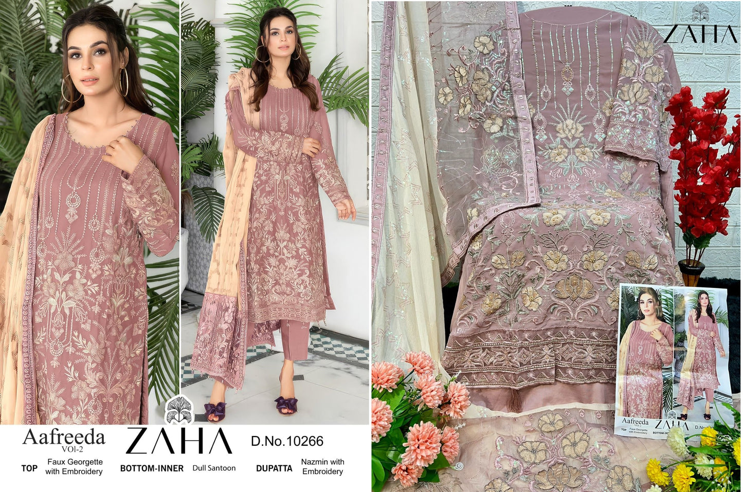 10266 Zaha Pakistani Salwar Suits