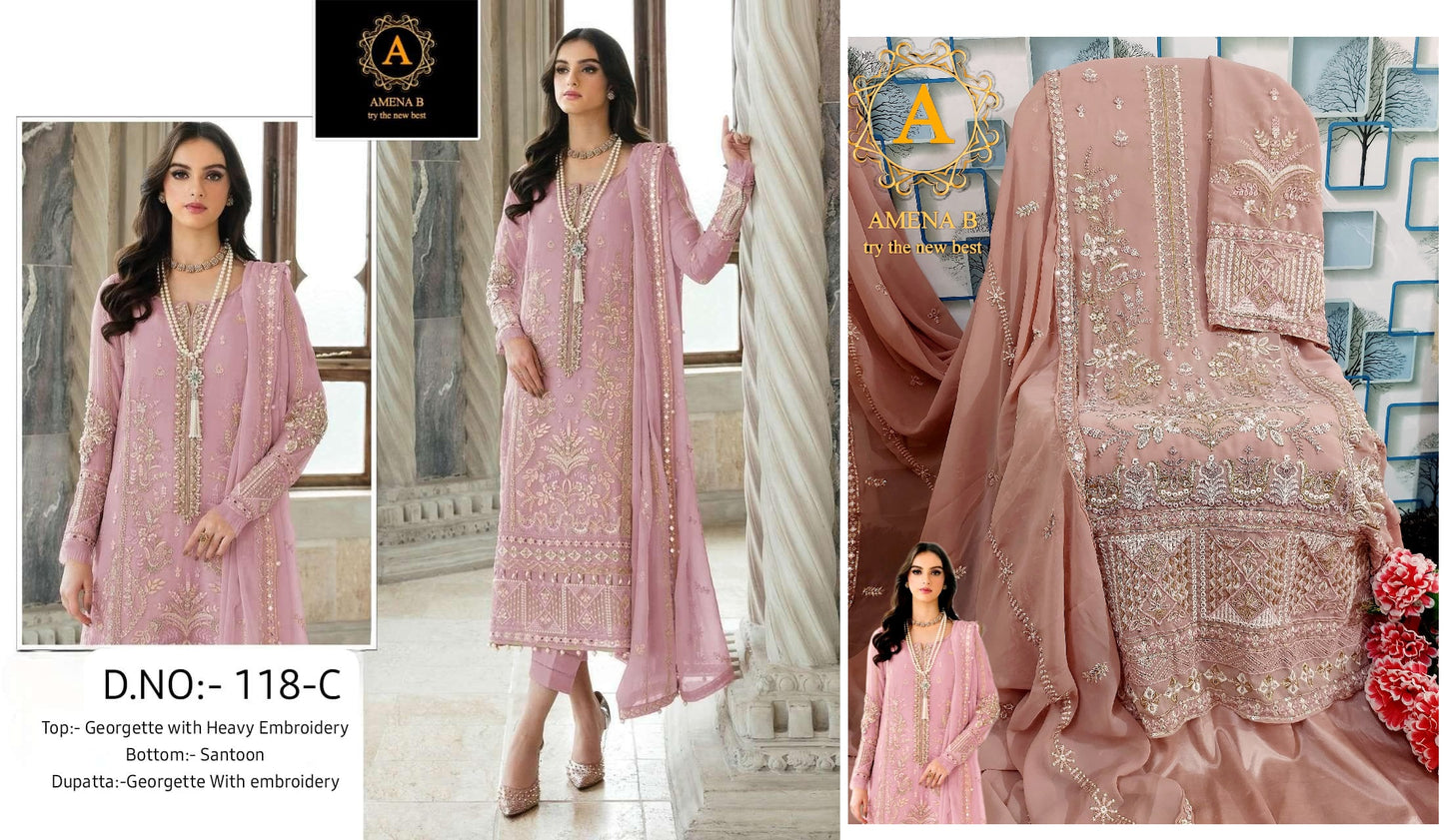 118C Amena B Pakistani Salwar Suits