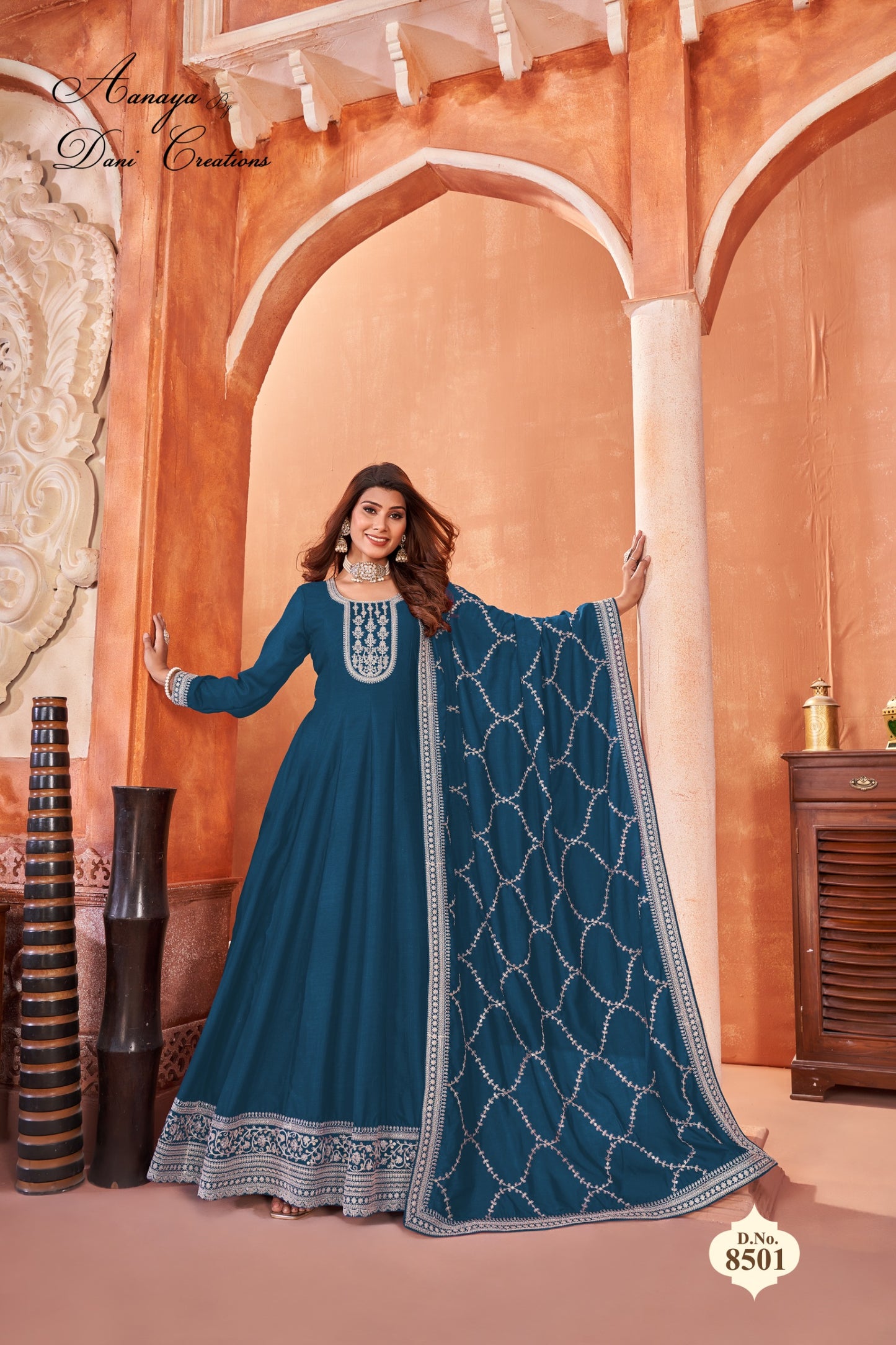 8501 Aanaya Vol 185 Dani Creation Unstitched Suits
