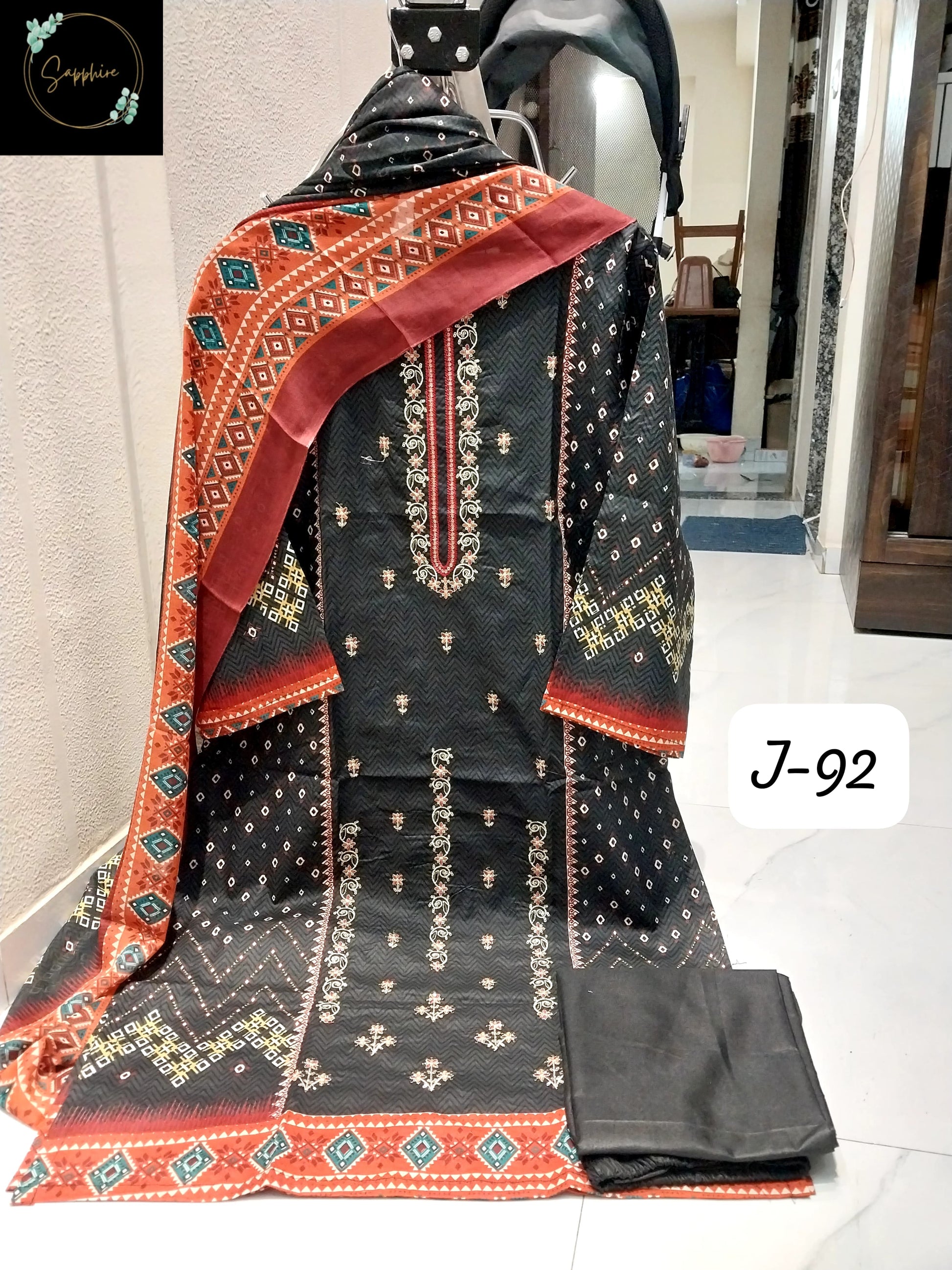 Jazmin Vol 92 Black Sapphire Pakistani Readymade Suits