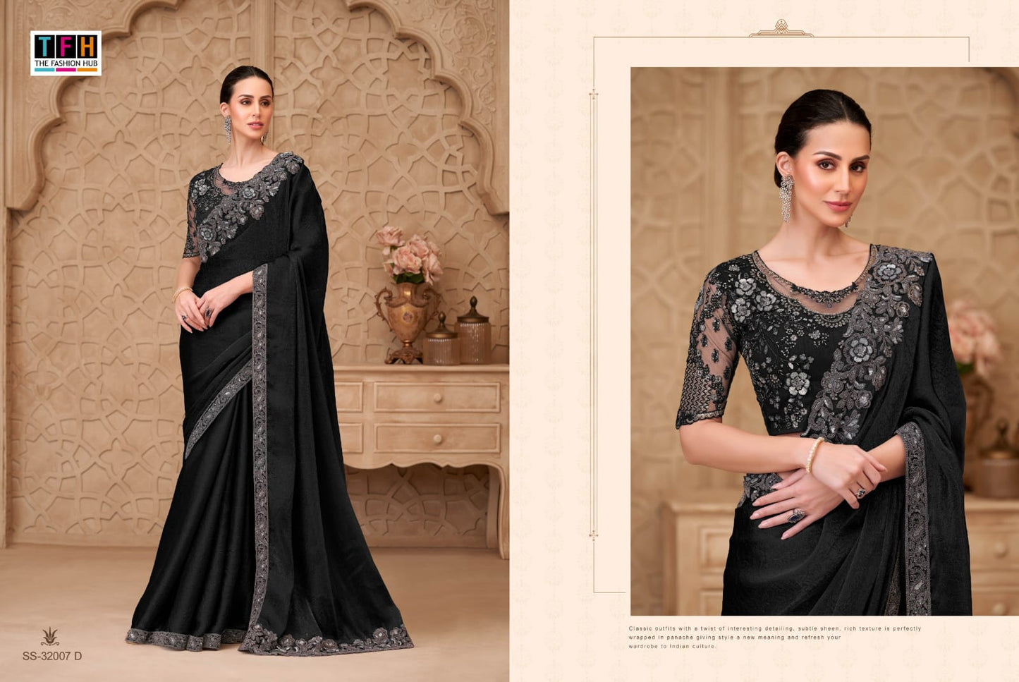 32007-D Silver Screen Tfh Georgette Sarees