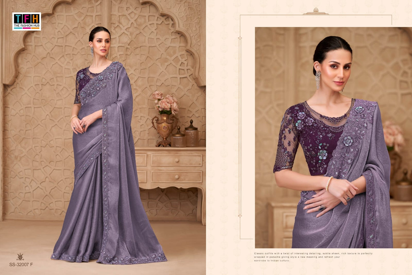 32007-F Silver Screen Tfh Georgette Sarees