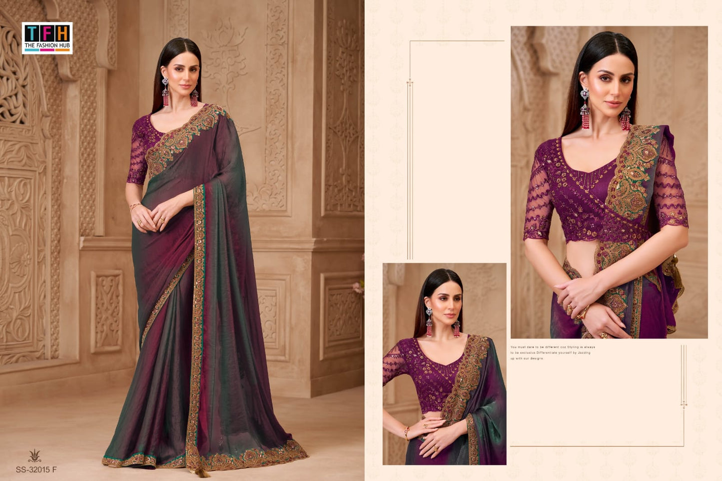 32015-F Silver Screen Tfh Georgette Sarees