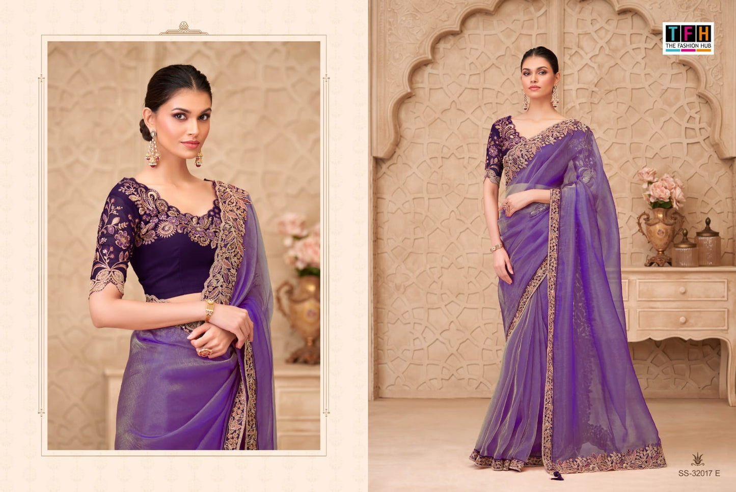 32017-E Silver Screen Tfh Georgette Sarees