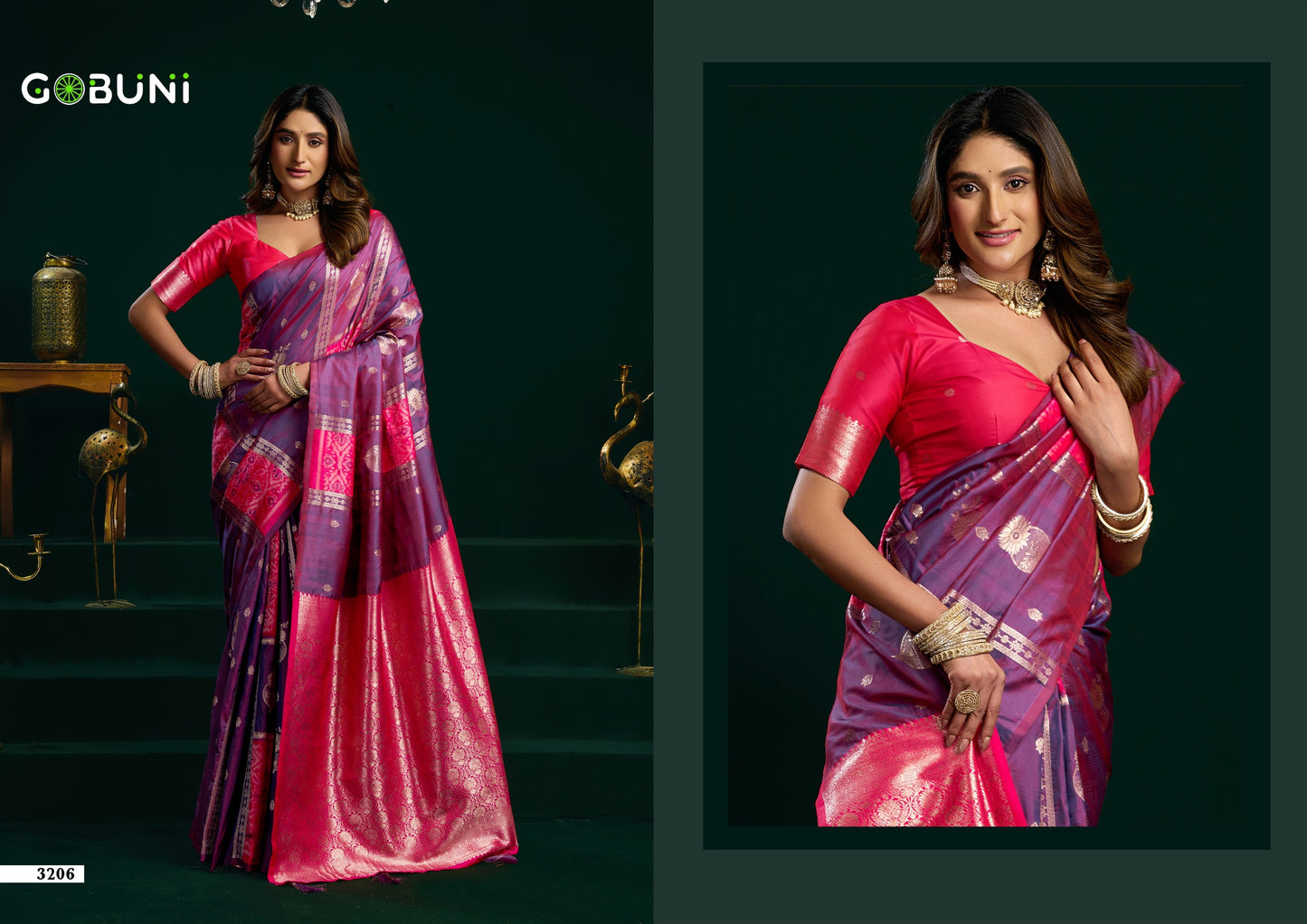 3206 Swara Gobuni Soft Silk Sarees