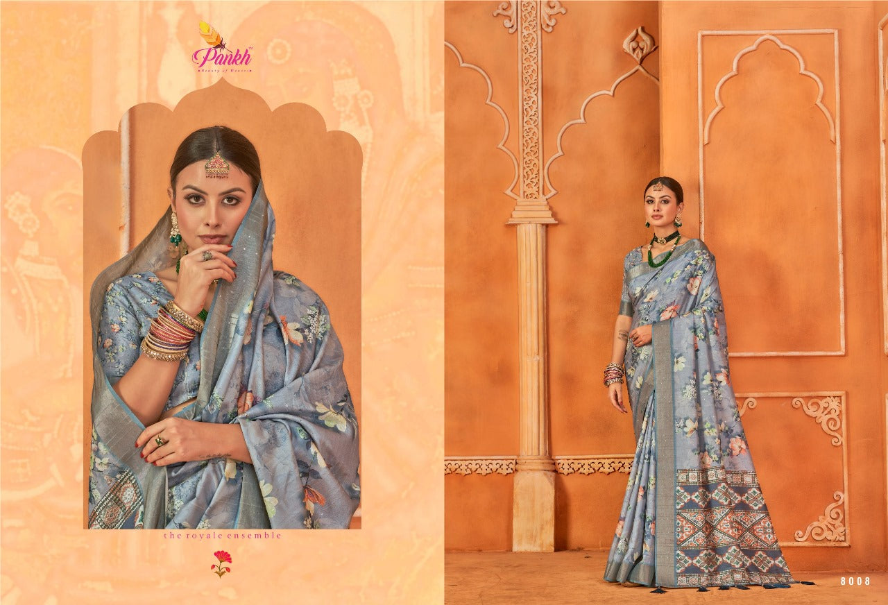 8008 Sakhi Pankh Sarees